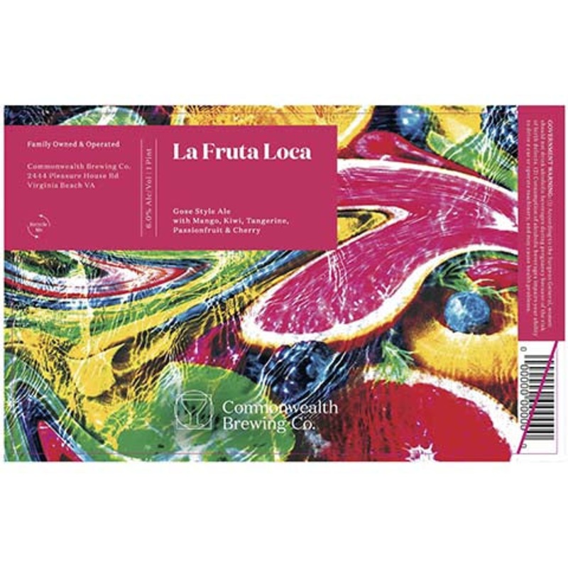 Commonwealth La Fruta Loca Gose Style Ale 16OZ SINGLE CAN