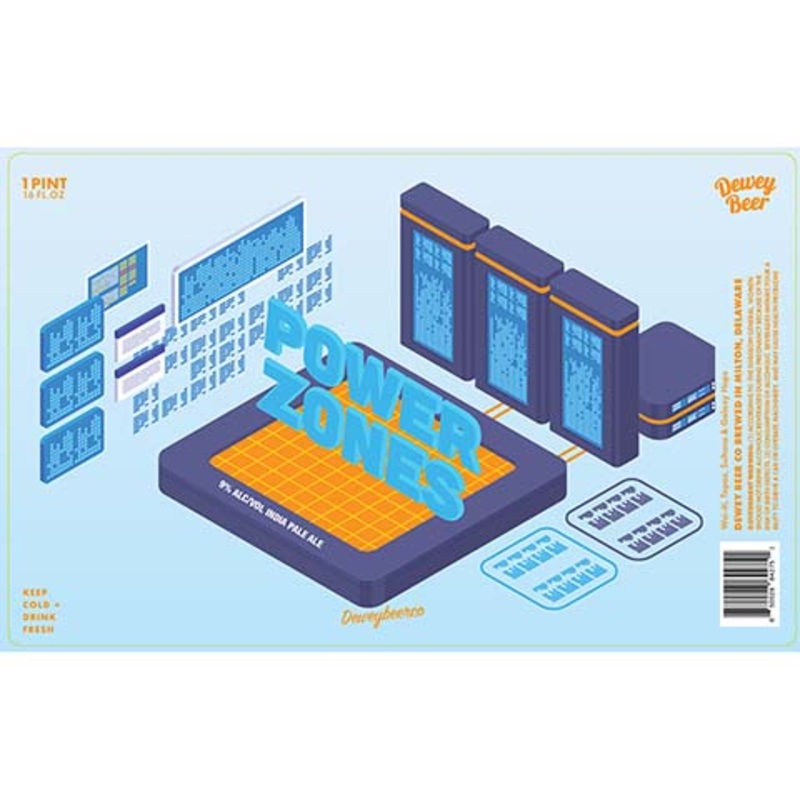 Dewey Beer Power Zones IPA 16OZ SINGLE CAN