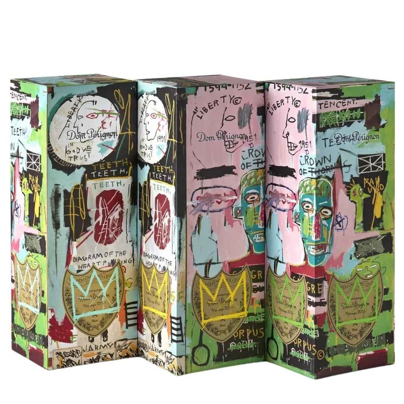 Dom Perignon Vintage 2015 Special Edition Tribute to Jean-Michel Basquiat Champagne 750mL Blue