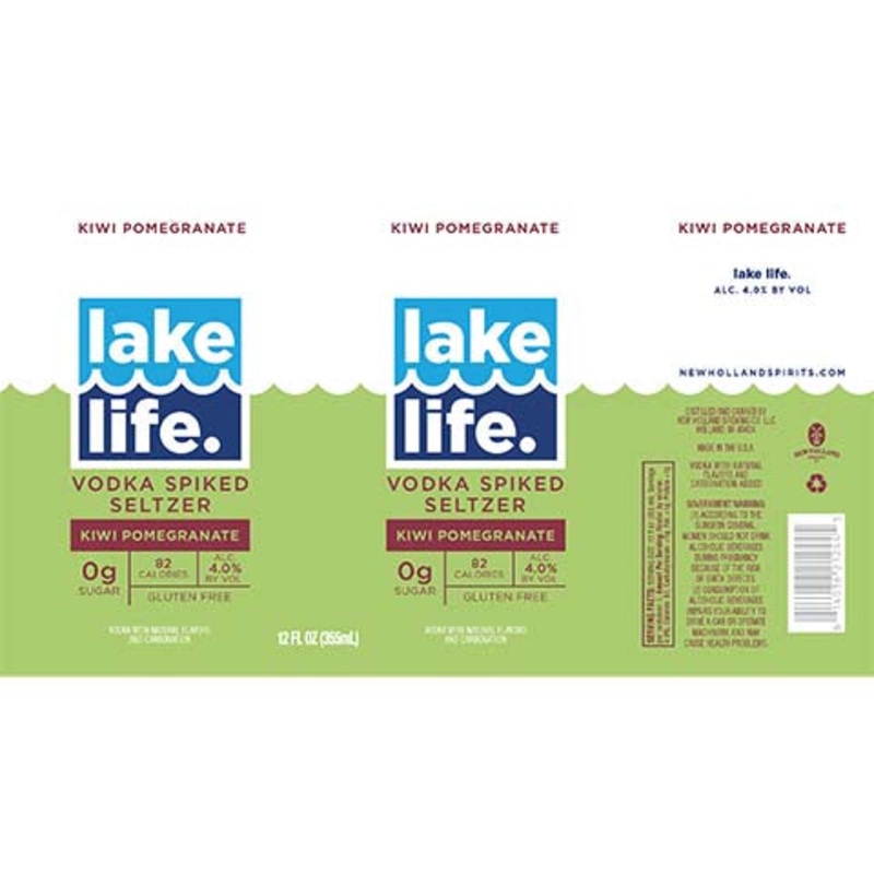 Lake Life Kiwi Pomegranate Vodka Spiked Seltzer 12OZ SINGLE CAN