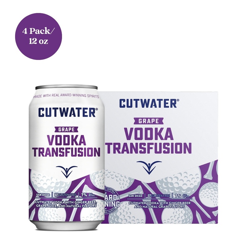 Cutwater Vodka Transfusion Ready-to-Drink 4pk 12oz Canned Cocktails