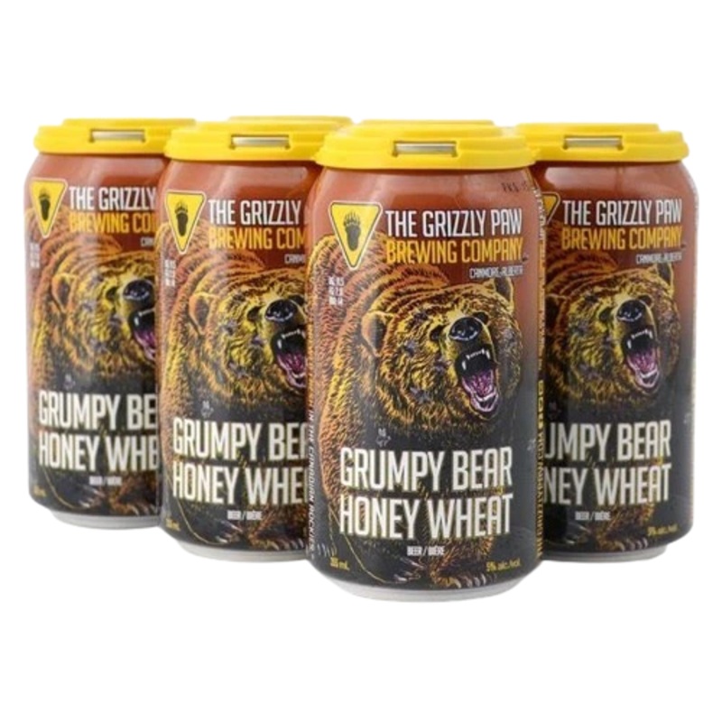 GRIZZLY PAW GRUMPY BEAR HONEY WHEAT ALE 355ML 6PK CAN @ Township [1005340] 2130 ml