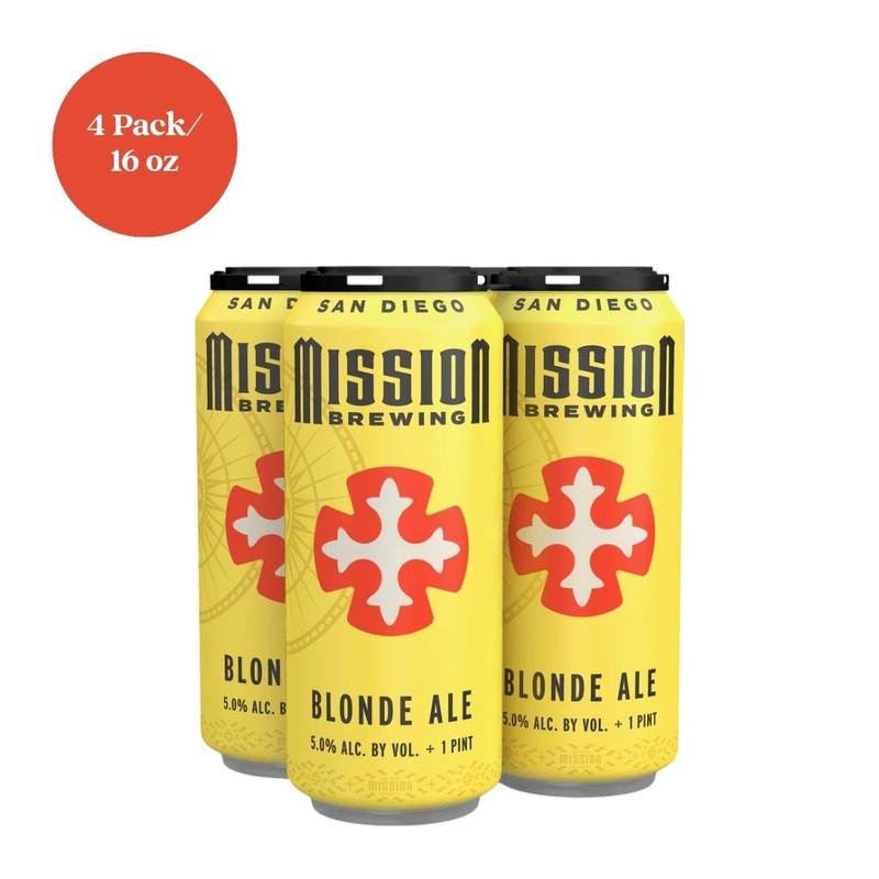 Mission Brewing Blonde Ale Beer 4pk 16 fl oz Cans