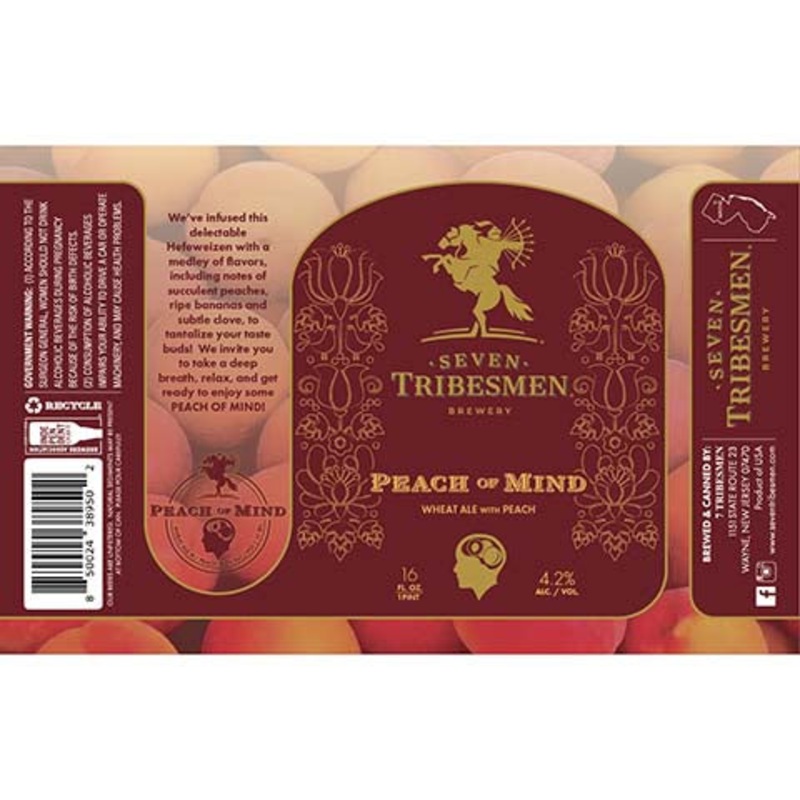 Seven Tribesmen Peach Of Mind Wheat Ale 16OZ SINGLE CAN