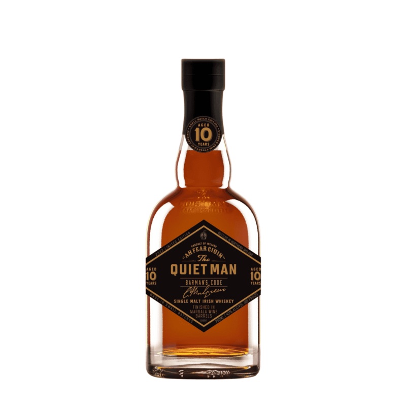 The Quiet Man “Barman’s Code” 10 yr Marsala Finish Single Malt Irish Whiskey 700mL
