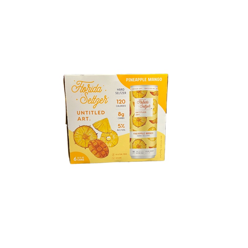Untitled Art Florida Seltzer Mango Pineapple 6 Pack