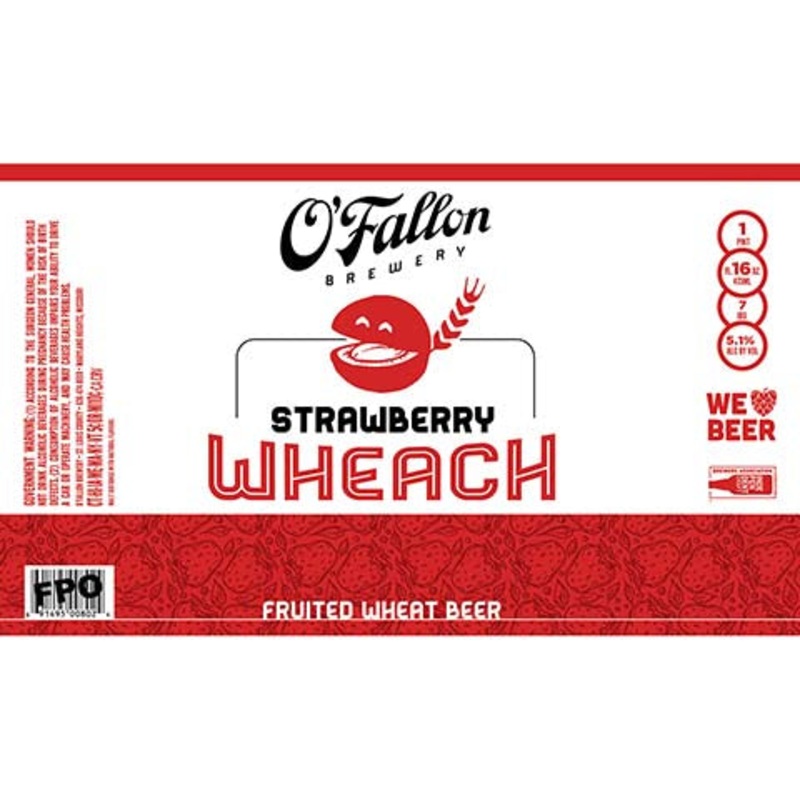 O’Fallon Strawberry Wheach Fruited Wheat Beer 16OZ CAN