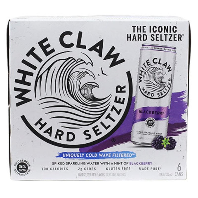 White Claw Hard Seltzer Blackberry 12OZ 6PK CAN