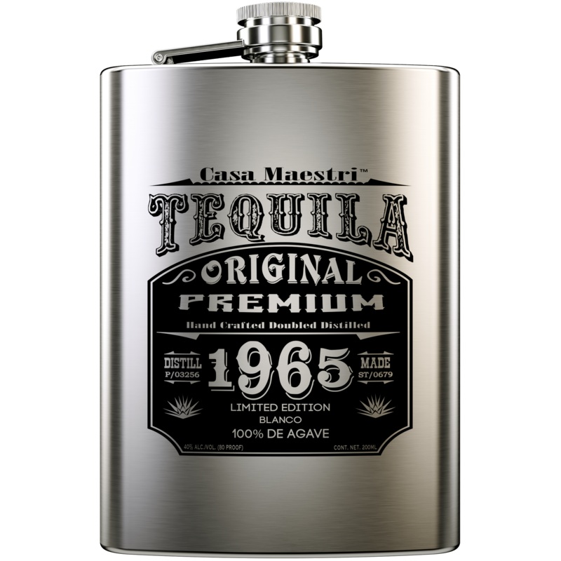 Casa Maestri Tequila Blanco Flask 200ML 200ml Bottle