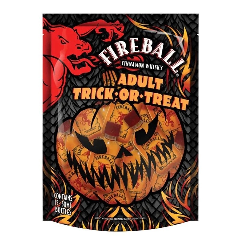 Fireball Adult Trick Or Treat Bag Cinnamon Whisky 50ML 15PK BTL