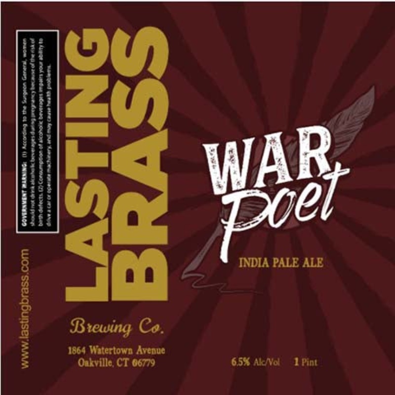 Lasting Brass War Poet IPA 16OZ SINGLE CAN