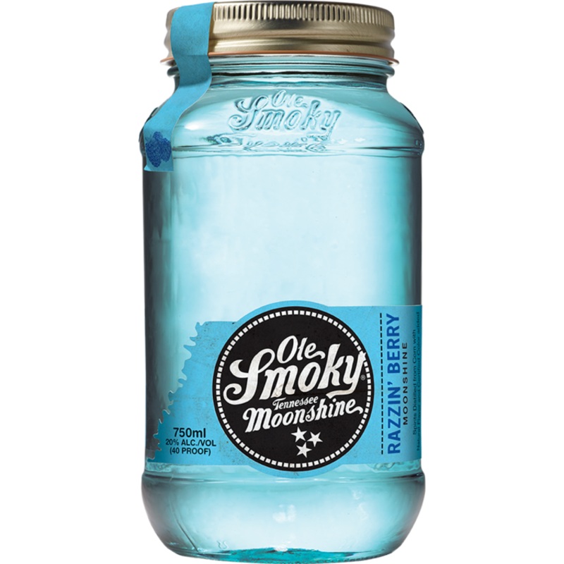 OLE SMOKY RAZZIN BERRY MOONSHINE 40 750ML 750ML