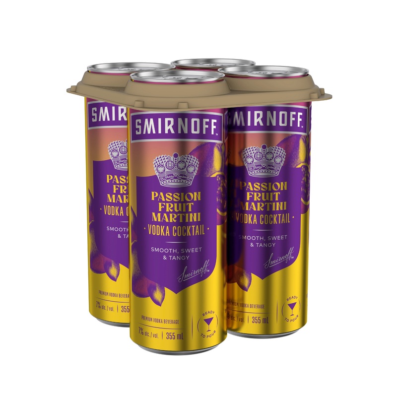 SMIRNOFF PASSIONFRUIT MARTINI VODKA COCKTAIL 355ML 4PK CAN @ Lethbridge [1055812] 1420 ml