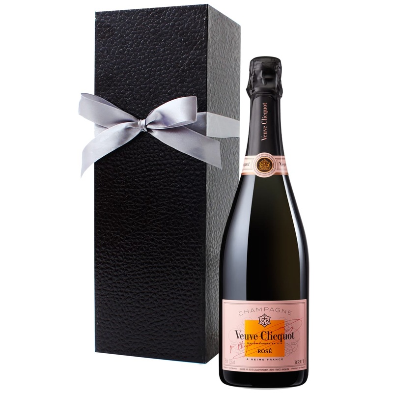 VEUVE CLICQUOT CHAMPAGNE BRUT ROSE W/ DESIGNER GIFT BOX 750ML 750ML