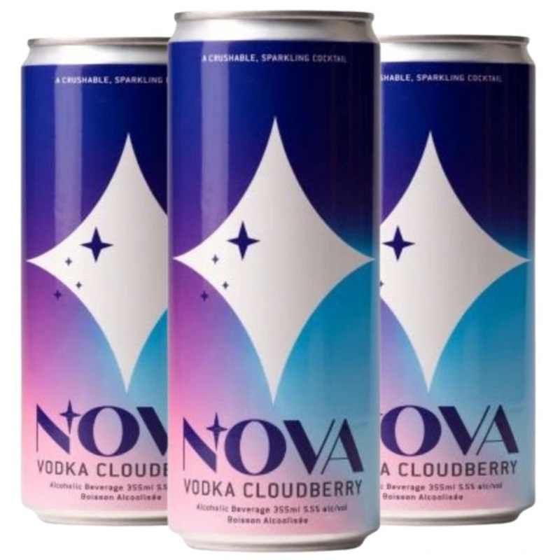 NOVA VODKA CLOUDBERRY 355ML 4PK CAN @ St. Albert [1053385] 1420 ml