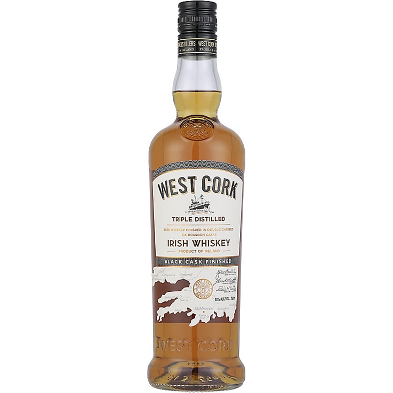 WEST CORK BLENDED IRISH WHISKEY BLACK CASK FINISHED 80 750ML 750ML