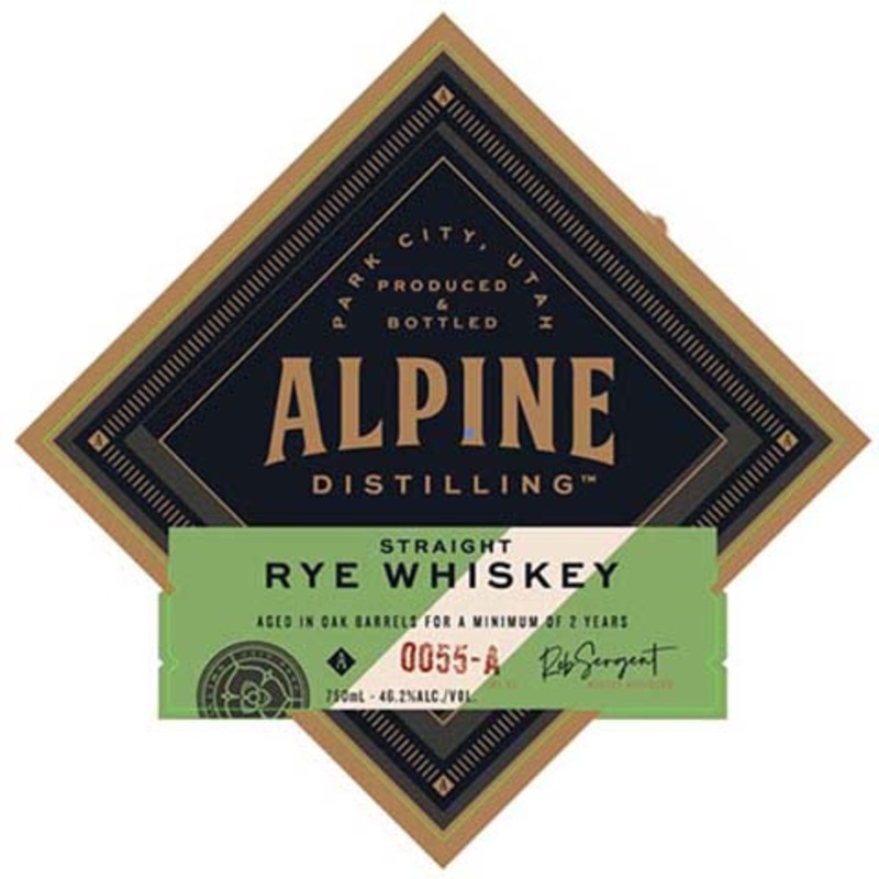 Alpine Straight Rye Whiskey 750ML BTL