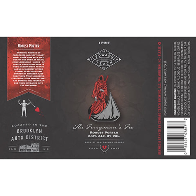 Edward Teach The Ferryman’s Fee Robust Porter 16OZ SINGLE CAN