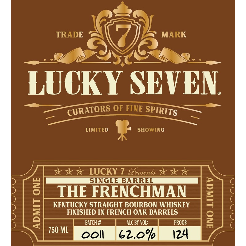 Lucky Seven The Frenchman Single Barrel Kentucky Straight Bourbon Whiskey