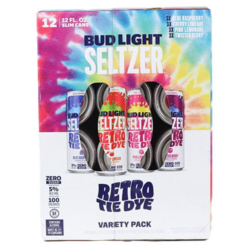 Bud Light Seltzer Retro Tie Dye Variety 12-Pack 12PK 12OZ CAN