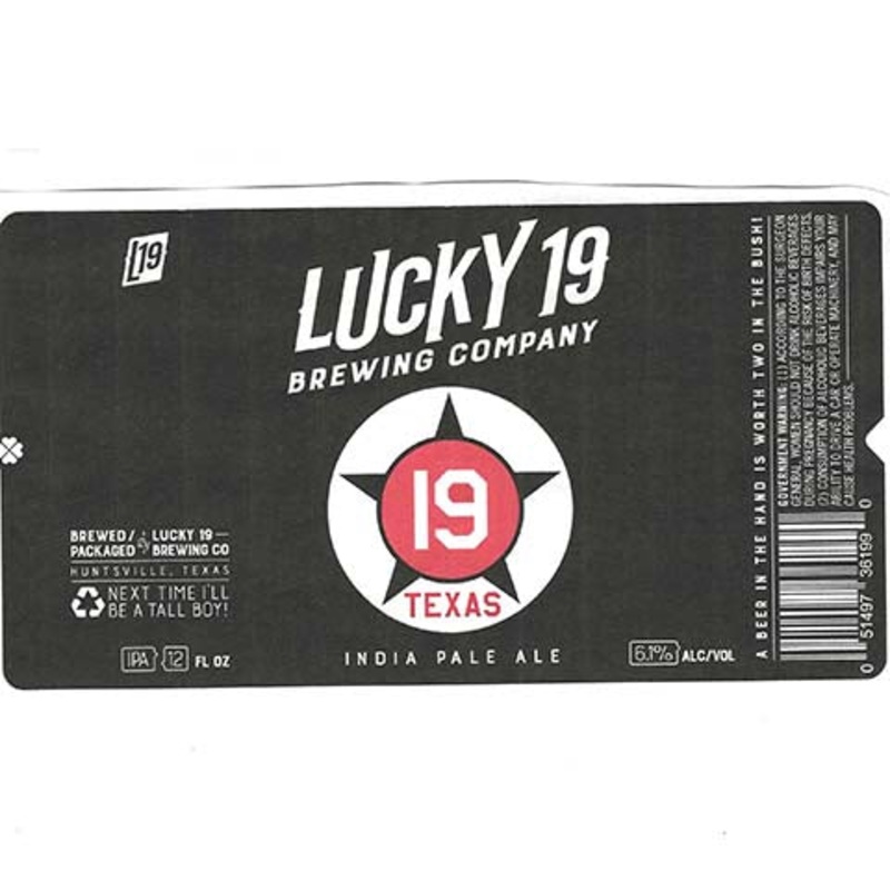 Lucky 19 Texas 19 IPA 16OZ SINGLE CAN