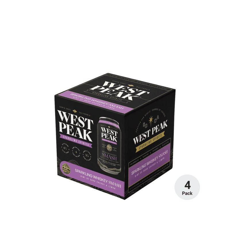 West Peak Sparkling Whiskey Smash RTD Cocktail 4pk 12 fl oz Cans