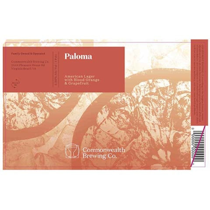Commonwealth Paloma Lager 16OZ SINGLE CAN