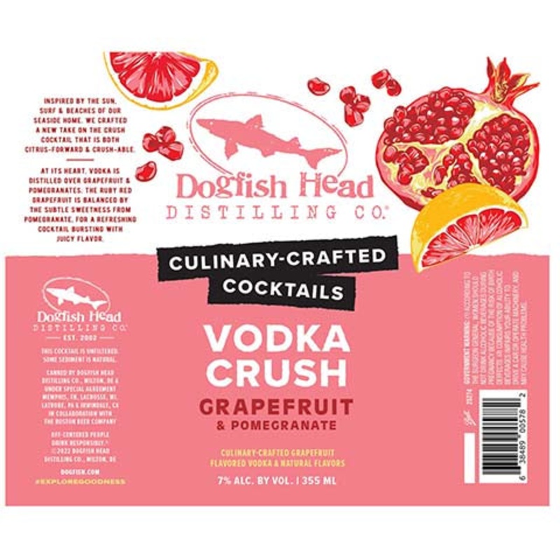 Dogfish Head Vodka Crush Grapefruit & Pomegranate 12OZ SINGLE CAN