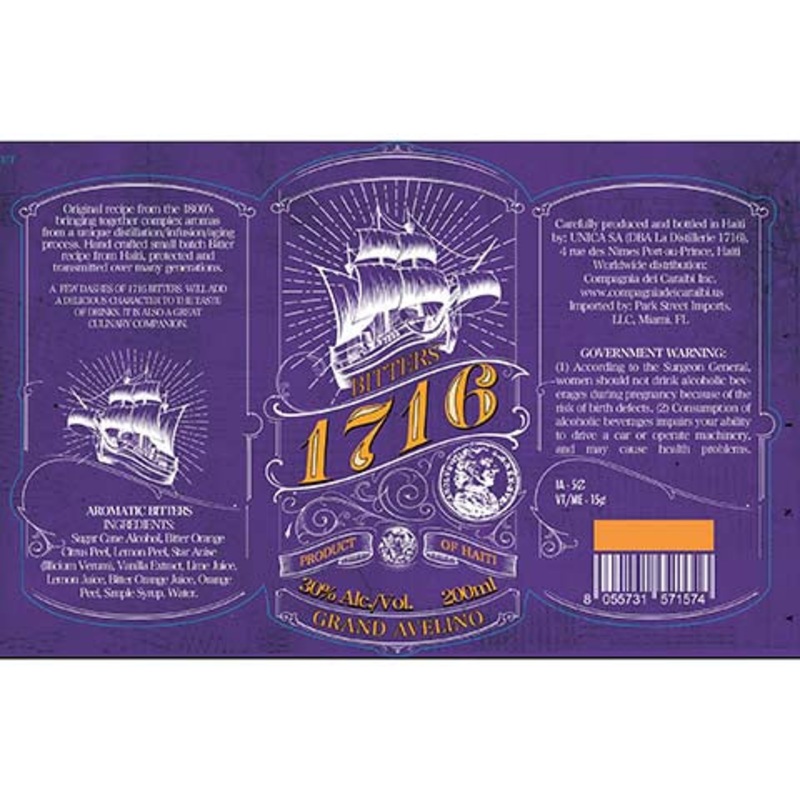 1716 Grand Avelino Bitters 200ML BTL