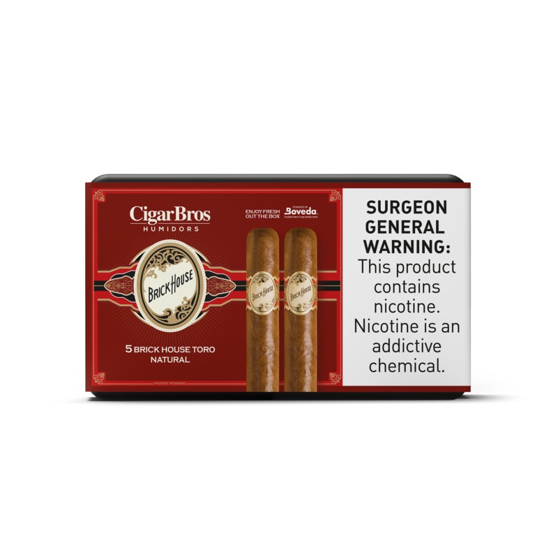 Brickhouse by CigarBros 5ct Brickhouse Toro Classic + 5% Discount + FREE Humidor