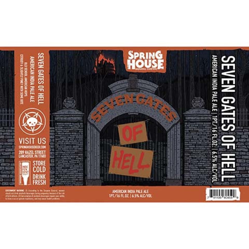 Spring House Seven Gates Of Hell American IPA 16OZ SINGLE CAN