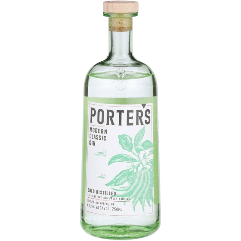 PORTERS DRY GIN MODERN CLASSIC GIN COLD DISTILLED 83 750ML 750ML