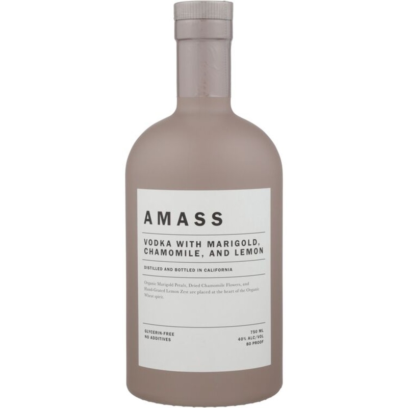 AMASS VODKA WITH MARIGOLD CHAMOMILE AND LEMON ZEST CALIFORNIA 80 750ML 750ML
