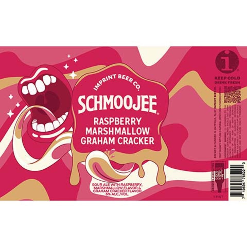 Imprint Beer Schmoojee Raspberry, Marshmallow & Graham Cracker Sour Ale 16OZ SINGLE CAN