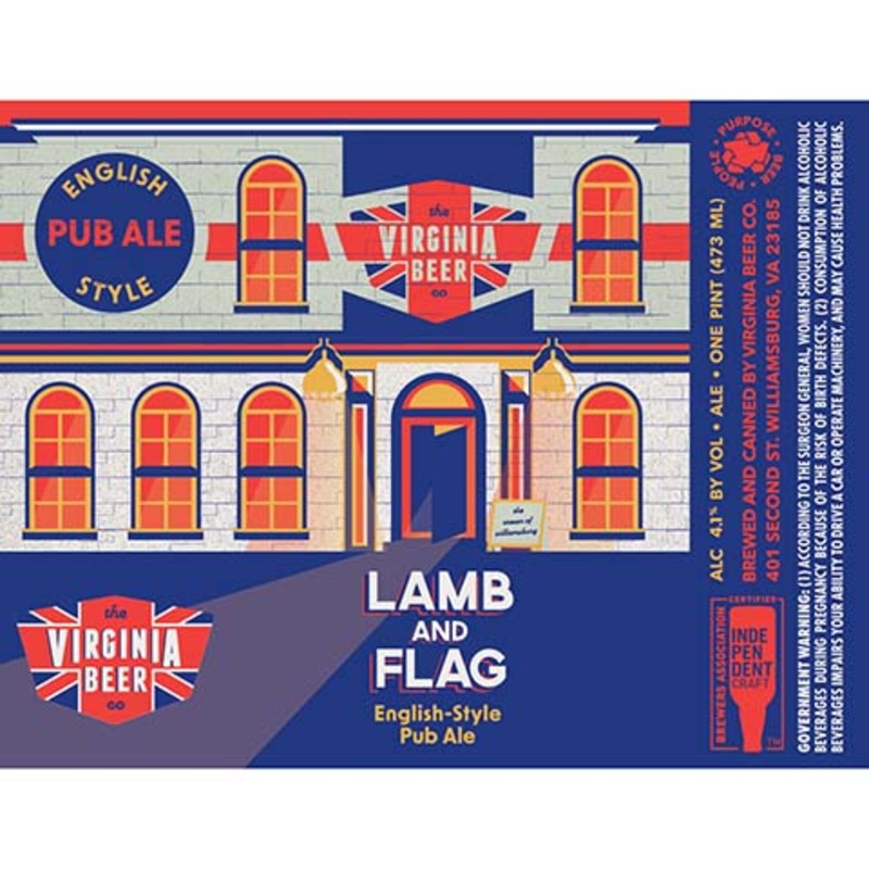 The Virginia Beer Lamb and Flag English Pub Ale 16OZ SINGLE CAN