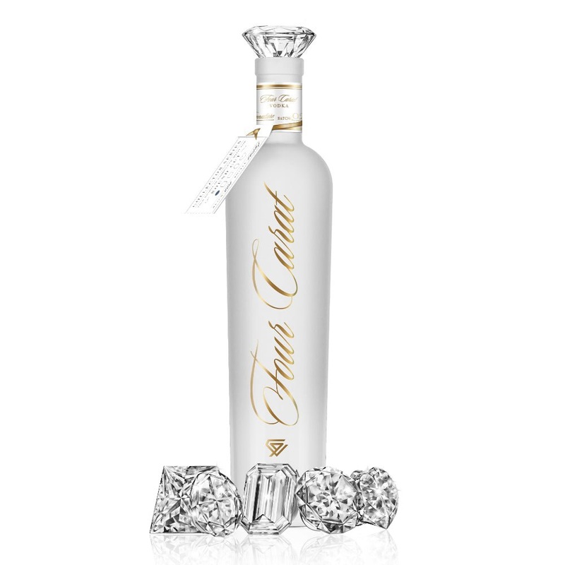 Four Carat Vodka Collectors Edition With Diamond Cut Closure Round Cut