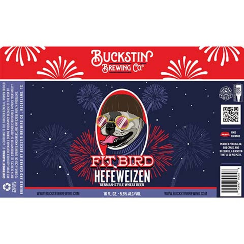 Buckstin Fit Bird Hefeweizen German Wheat Beer 16OZ SINGLE CAN