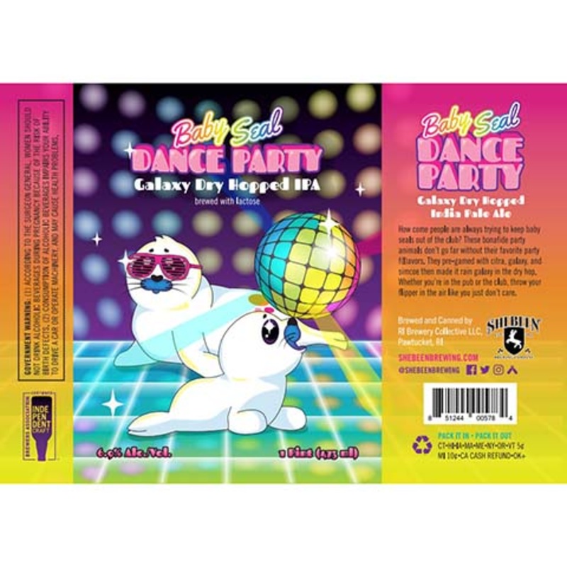 Shebeen Baby Seal Dance Party Galaxy Dry Hopped IPA 16OZ SINGLE CAN