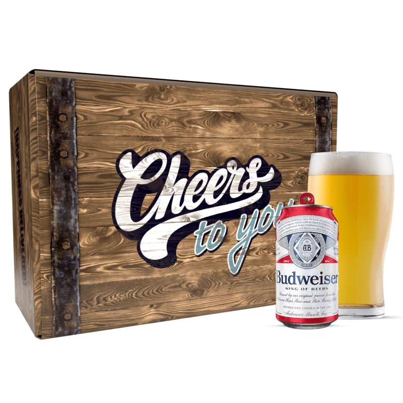 Budweiser -12 Pack Beer Gift Basket