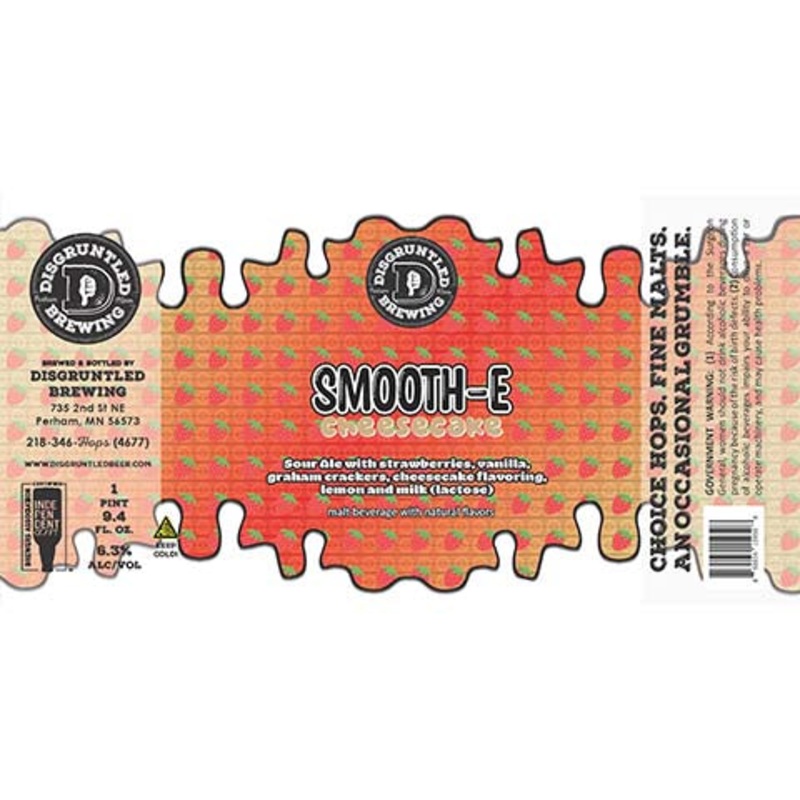 Disgruntled Smooth-e Strawberry Cheesecake Sour Ale 750ML BTL
