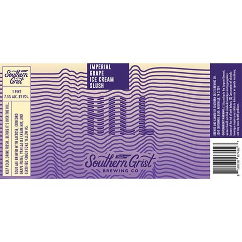 Southern Grist Imperial Grape Ice Cream Slush Hill Sour 16OZ SINGLE CAN