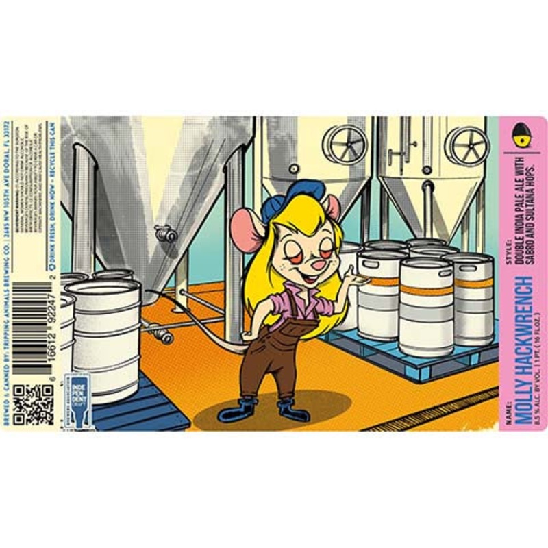 Tripping Animals Molly Hackwrench DIPA 16OZ SINGLE CAN