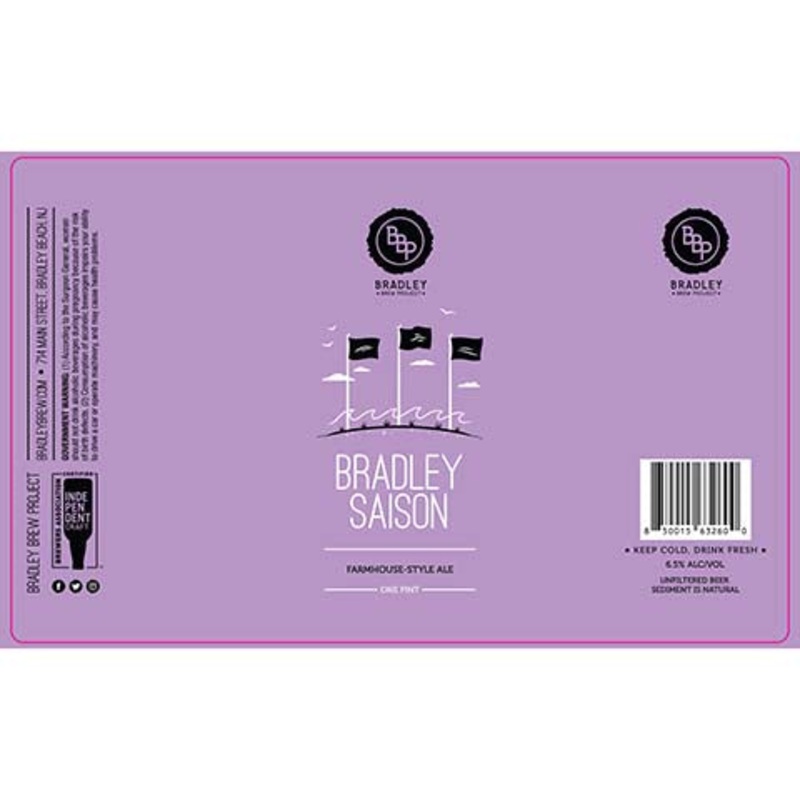 Bradley Brew Bradley Saison Farmhouse Ale 16OZ SINGLE CAN