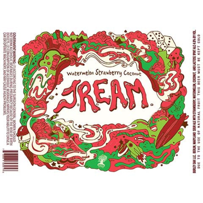 Burley Oak Watermelon Strawberry Coconut JREAM Sour 16OZ SINGLE CAN