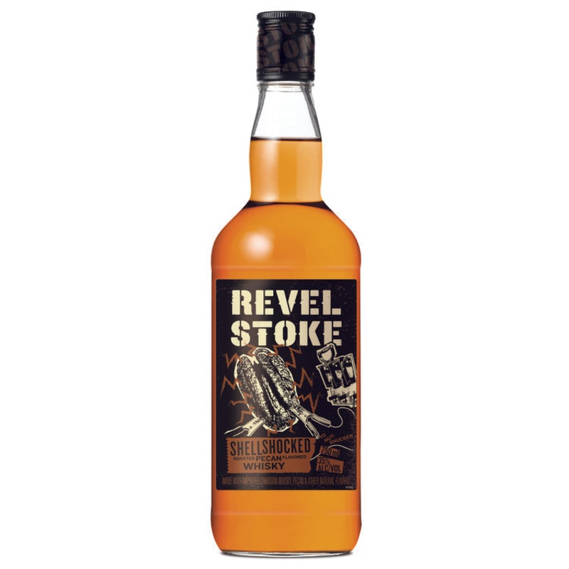 REVEL STOKE ROASTED PECAN FLAVORED WHISKEY SHELLSHOCKED 70 750ML 750ML