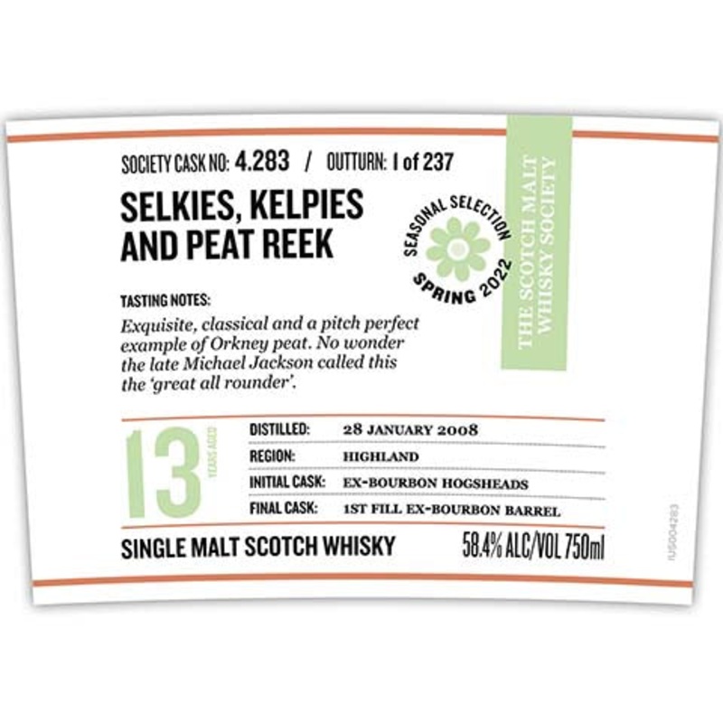 Society 4.283 Selkies, Kelpies, and Peat Reek Single Malt Scotch Whisky 750ML BTL