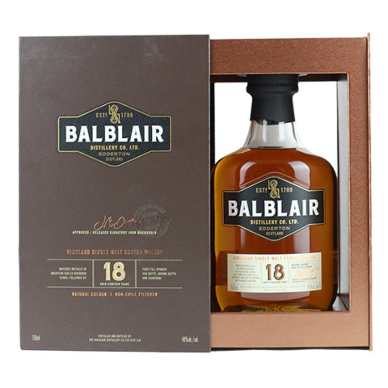 Balblair 18yr Highland Single Malt Scotch Whisky 750ML BTL