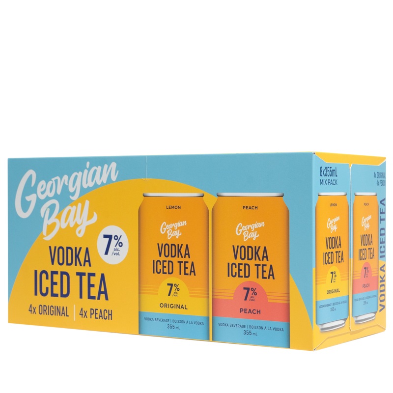 GEORGIAN BAY VODKA ICED TEA MIX PACK 8 CANS