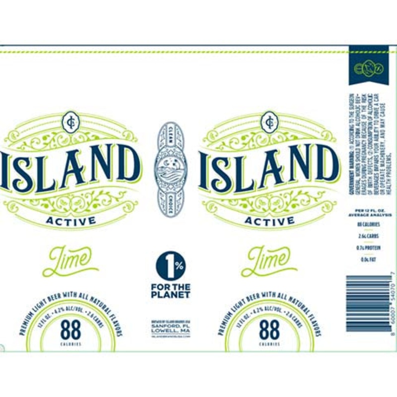 Island Active Lime 12OZ SINGLE CAN