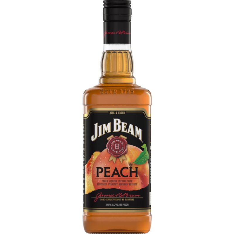 JIM BEAM PEACH INFUSED STRAIGHT BOURBON 65 750ML 750ML